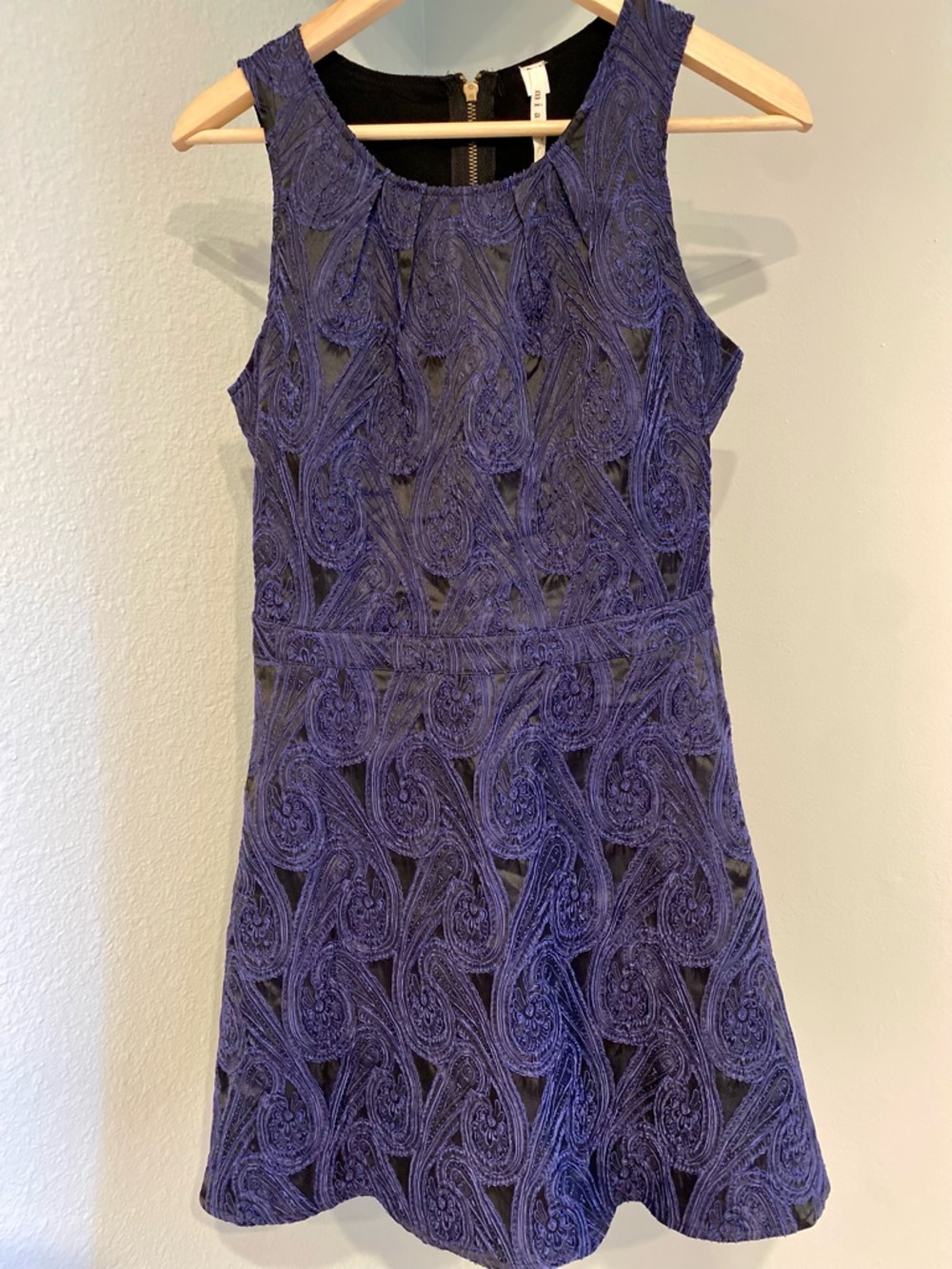 Miami Navy Fit-and-Flare Mini Dress